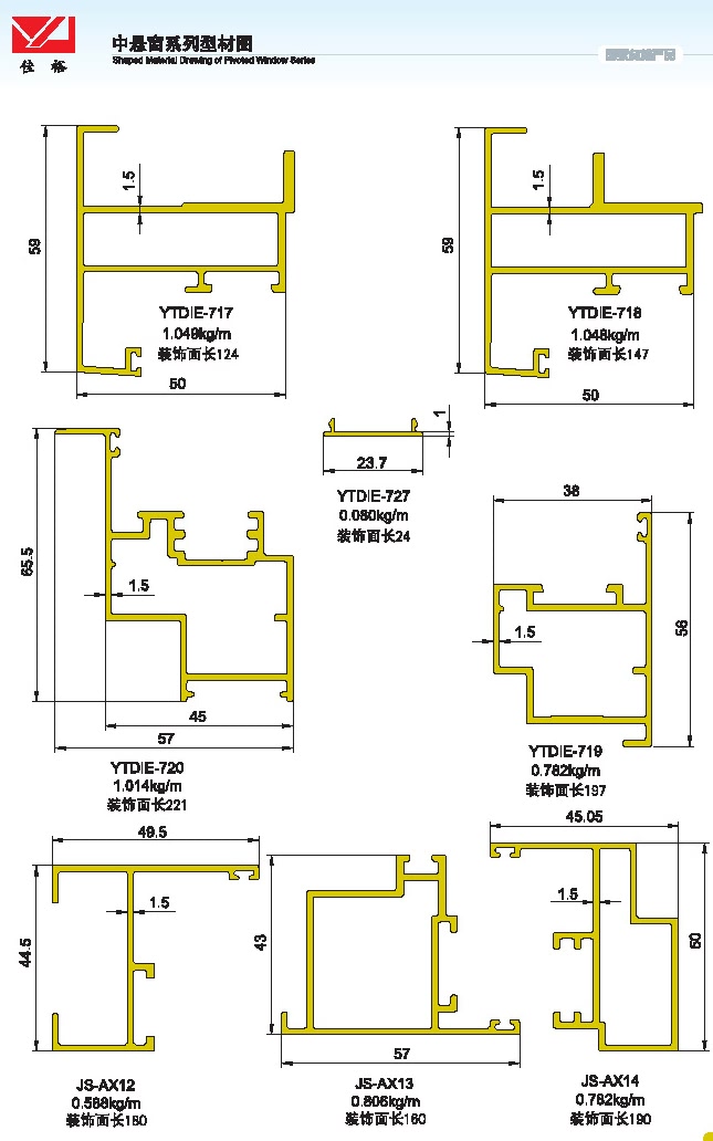 中懸窗系列結構圖